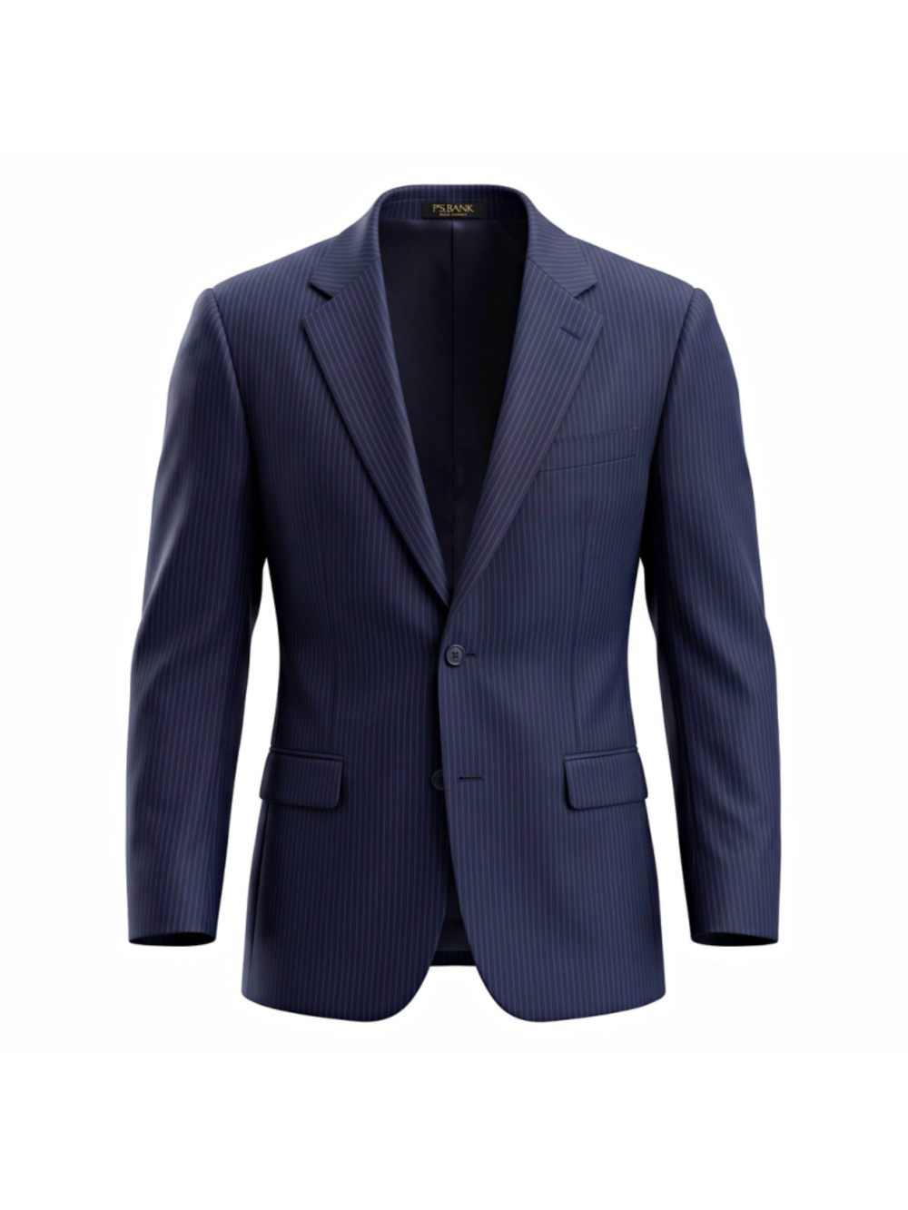 Jos. A. Bank Men’s Blue Pinstripe 100% Wool 2-Piece Suit Single-Breasted 44R